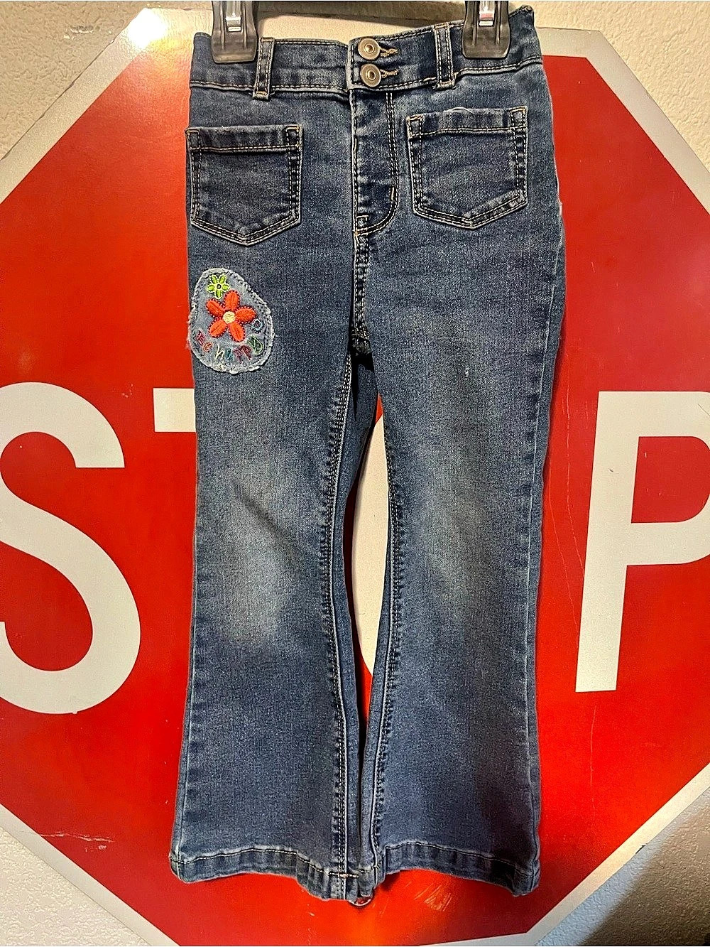 The Children's Place Kids Embroidered Blue Jeans